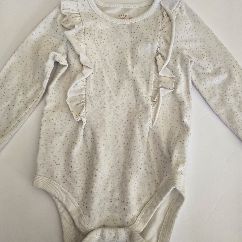 Adorable Cream Ruffled Kids One Piece‎